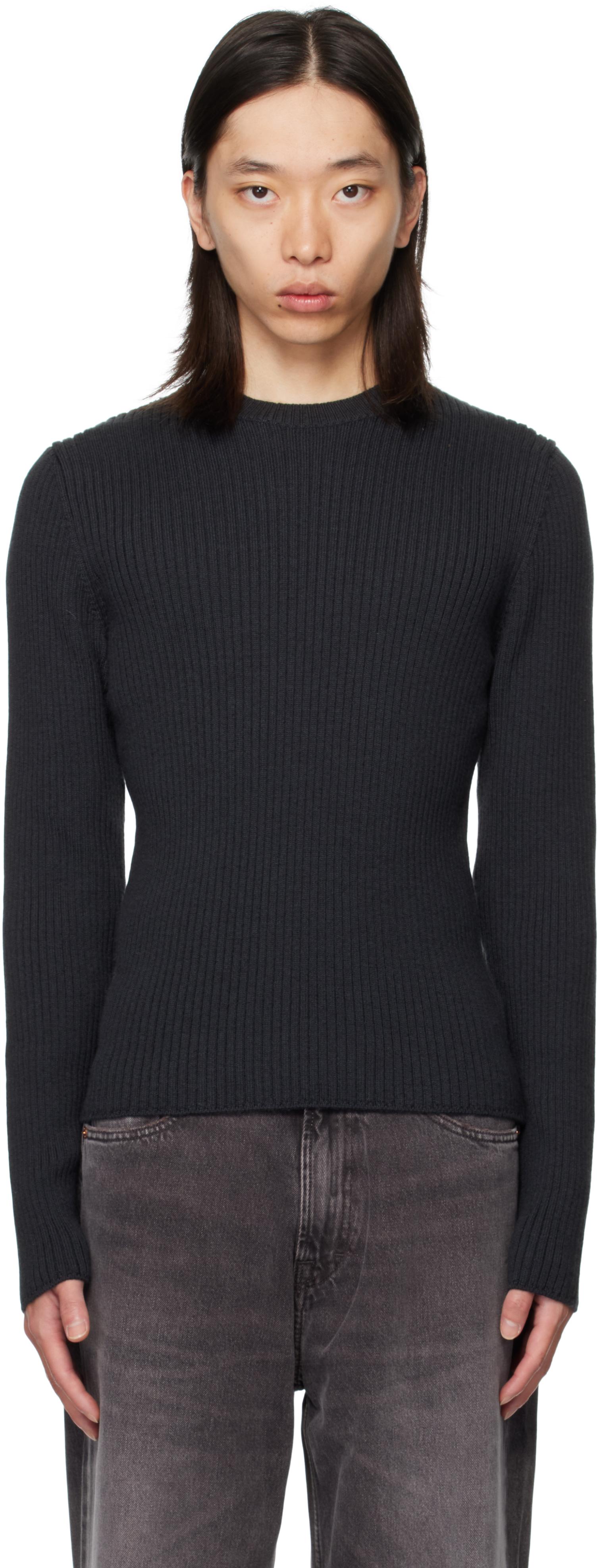 Our Legacy Compact Round Sweater in Black for Men | Lyst
