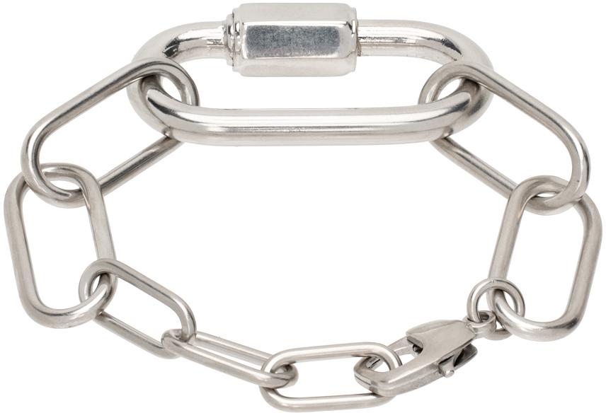 MM6 Maison Margiela シルバー＆イエロー カラビナブレスレット MM6 エムエム6 メゾンマルジェラ MAISON MARGIELA ブレスレット