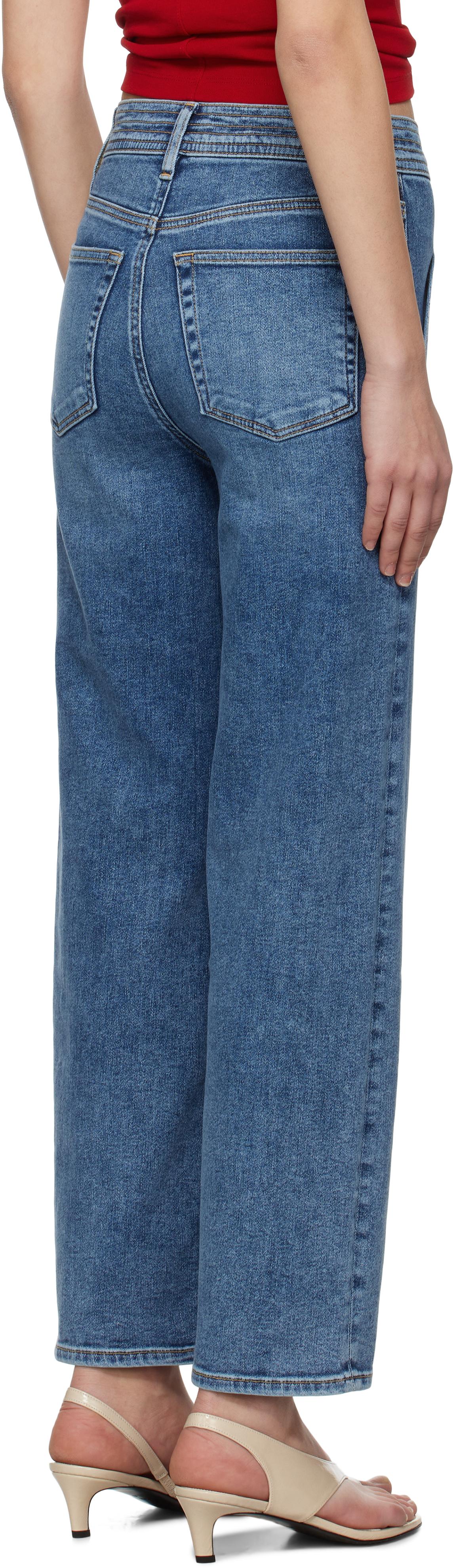 【関税込み】FRAME ブルー Trapunto ストレートジーンズ FRAME Trapunto Straight Jeans in Blue | Lyst