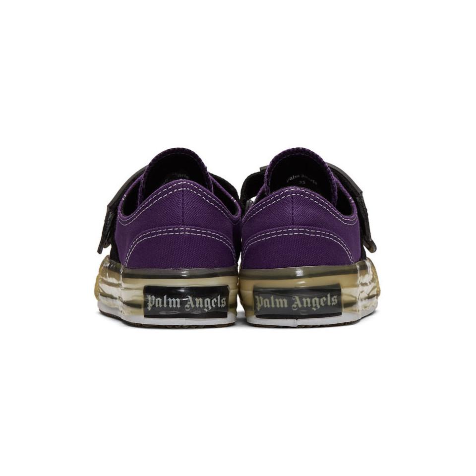 Palm Angels Purple Velcro Vulcanized Sneakers | Lyst