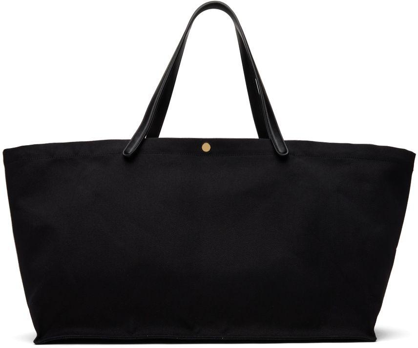 The Row Idaho Xl Cotton Tote Bag in Black Lyst
