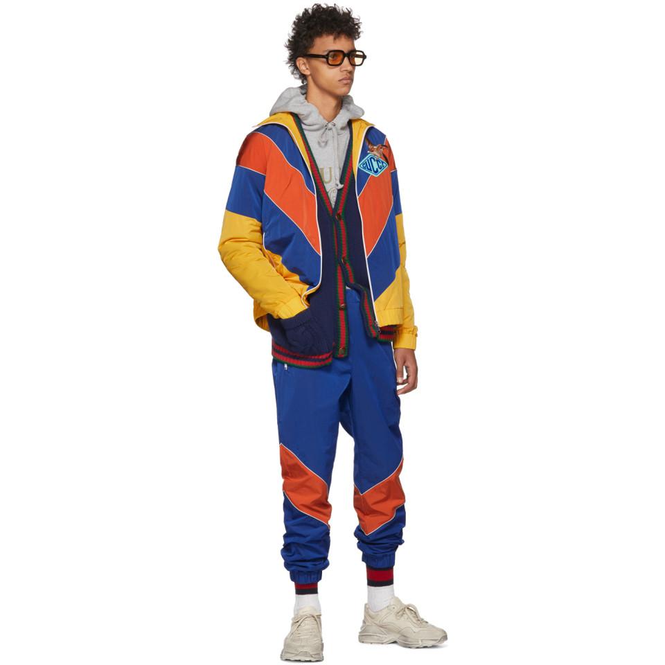 Gucci Yellow And Blue Technical Jacket 