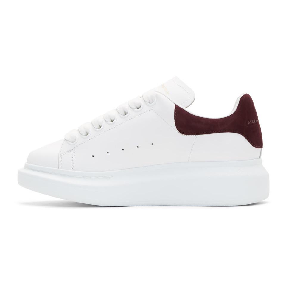 burgundy alexander mcqueen trainers 