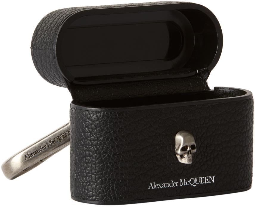for Men Alexander McQueen Leather All-over Skull Print Airpod Case in White/Black Mens Bags Cases Save 19% Black 