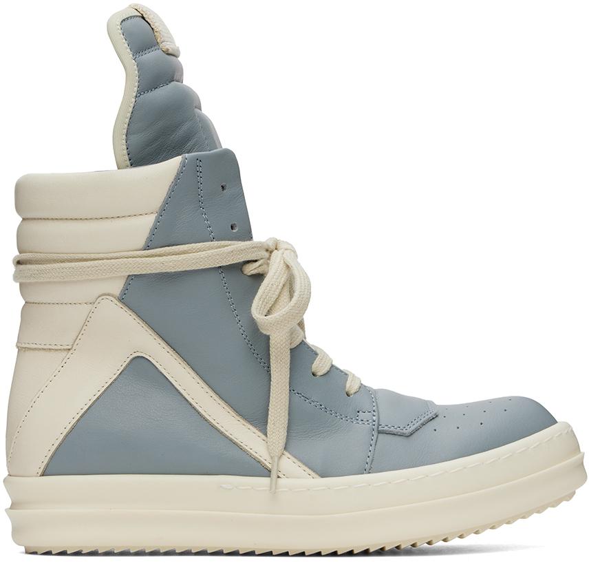 Rick Owens High-Top Geobasket Sneakers For in Blue | Lyst