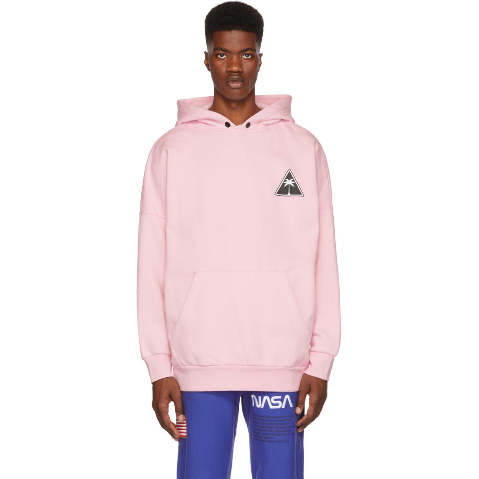 palm angels pink hoodie