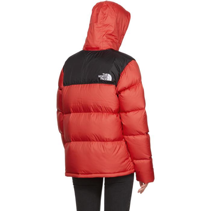 north face red and black