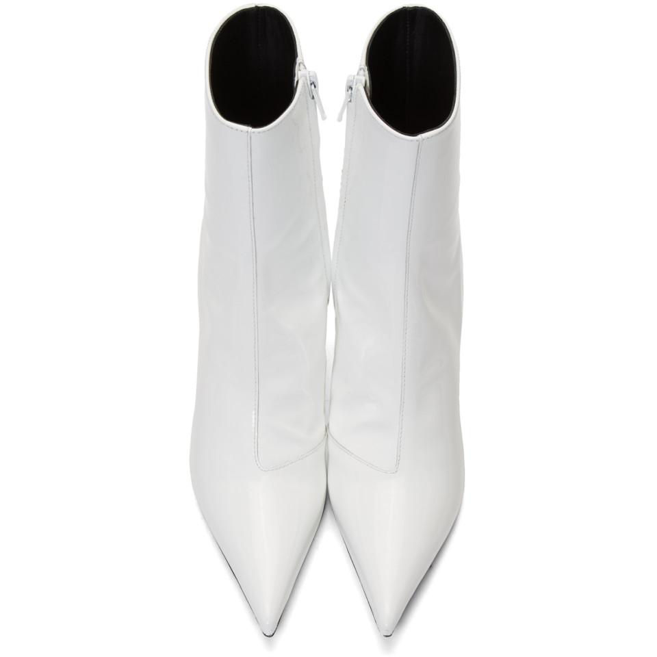 white vinyl booties