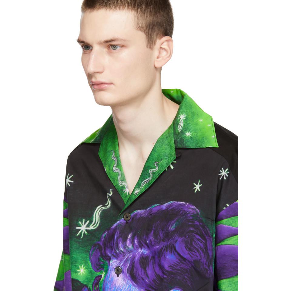 prada shirt green