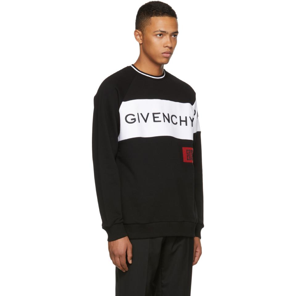 Givenchy Black And White 4g Vintage Fit Sweatshirt for Men | Lyst Australia