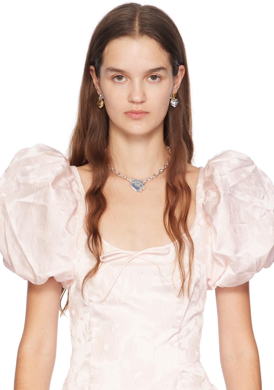 Sandy Liang シルバー&ゴールド Ballerina ピアス ブラック | Lyst