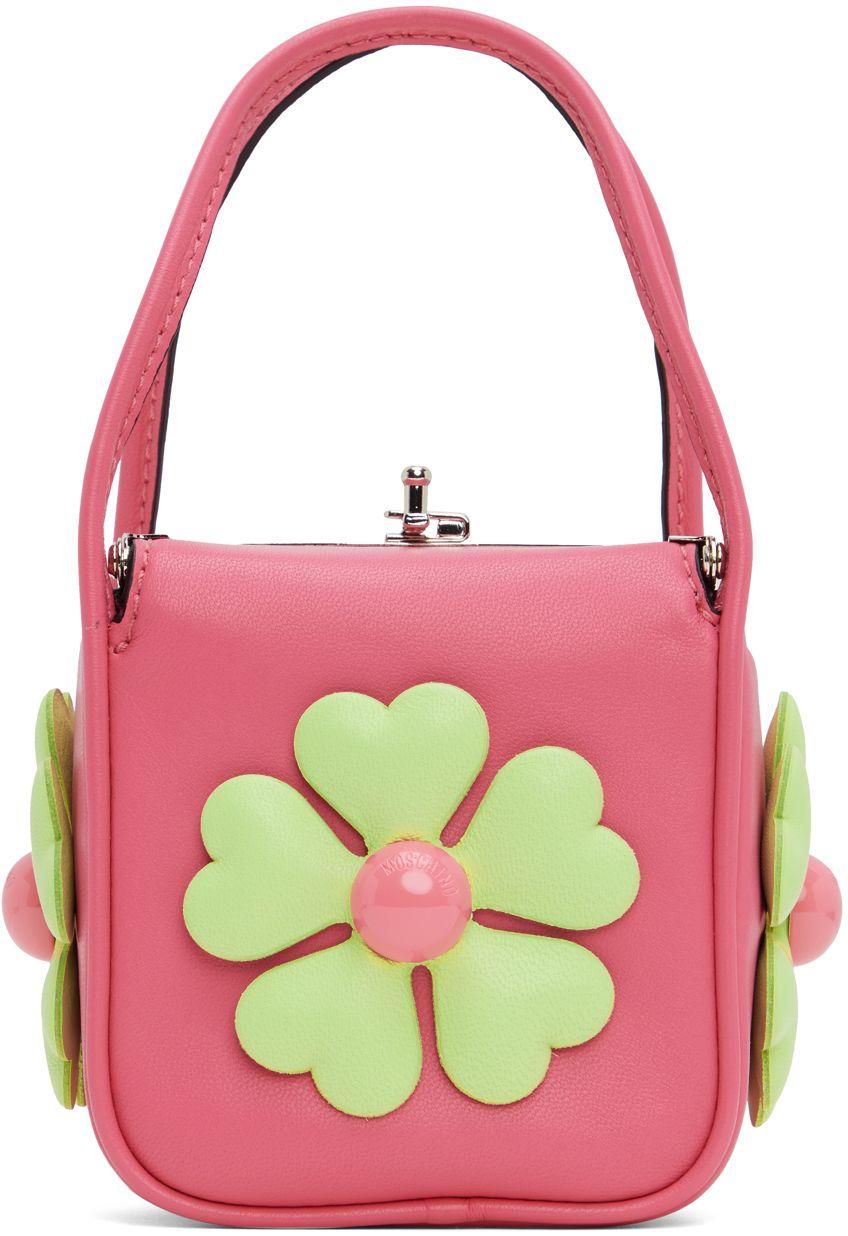 Moschino Pink Heart Flowers Bag Lyst