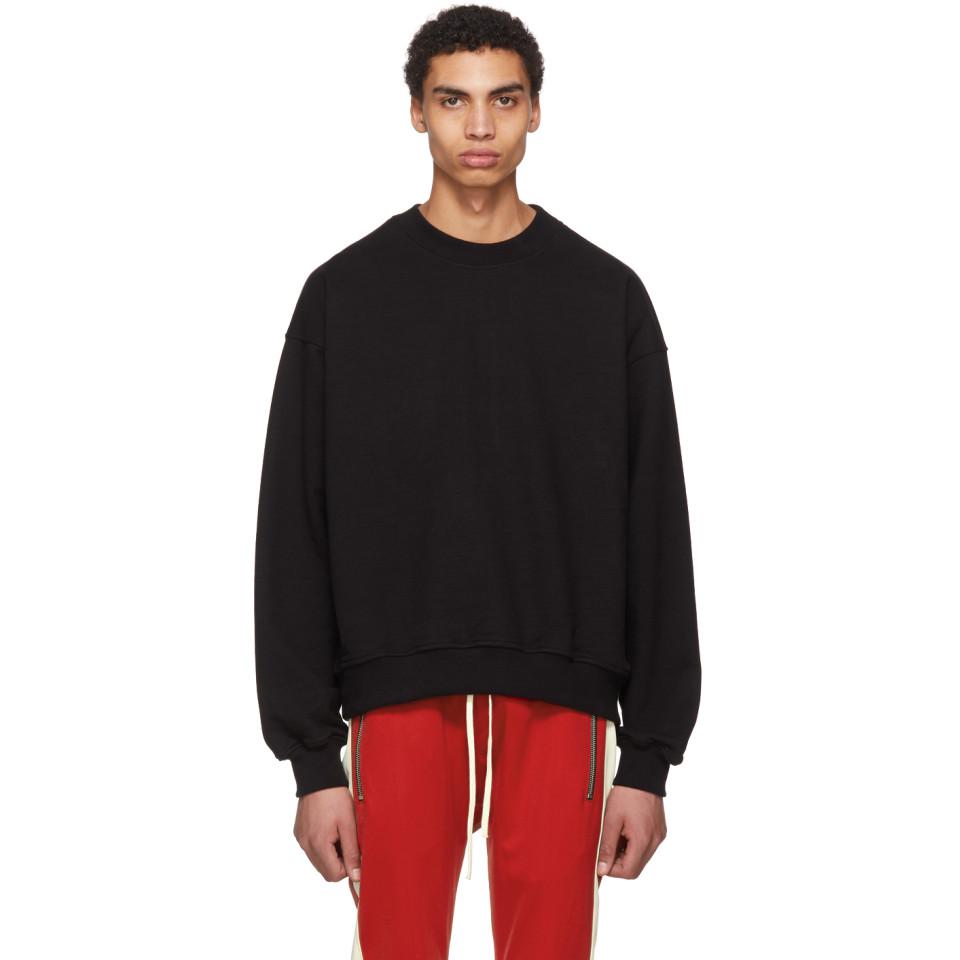 Black Heavy Terry Logo Sweatshirt 