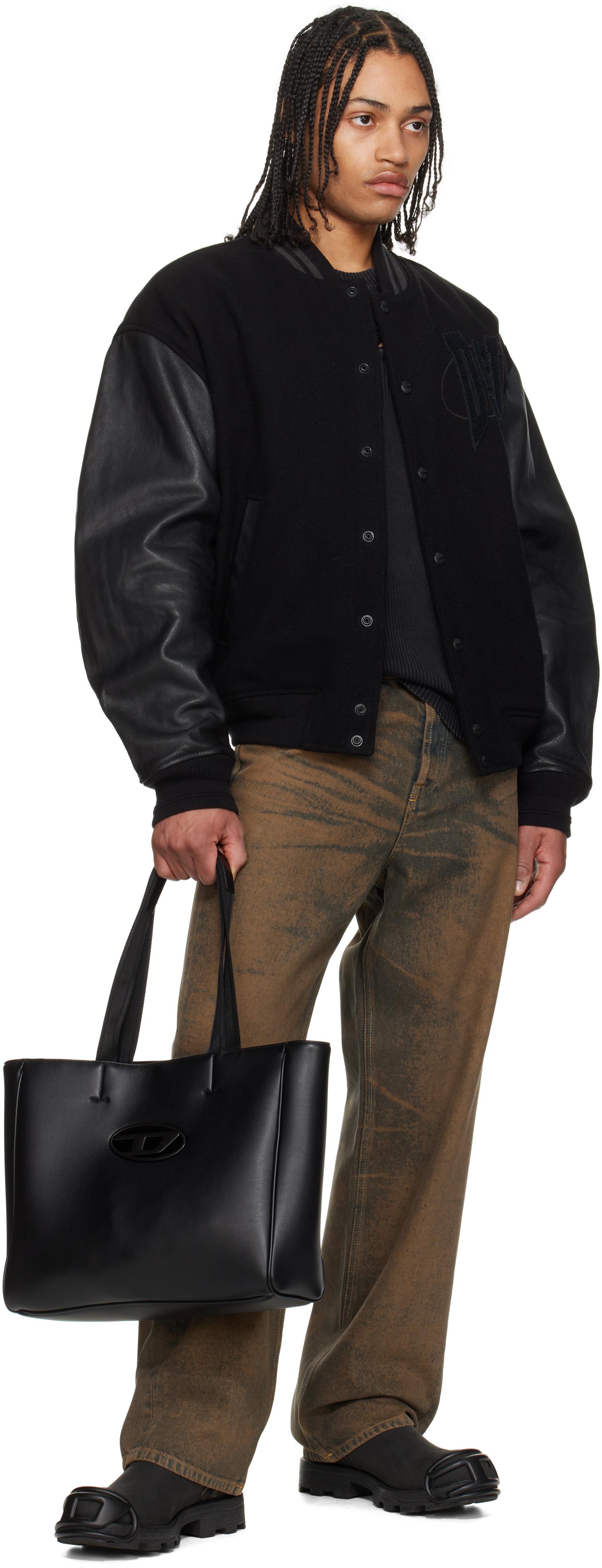 【DIESEL】Holi-D Shopper Ew Women's Holi-D-Square shopper in bonded neoprene | Black