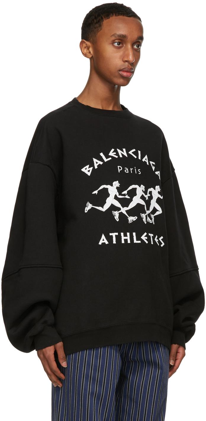 Balenciaga Black Marathon Sport Sweatshirt for Men | Lyst