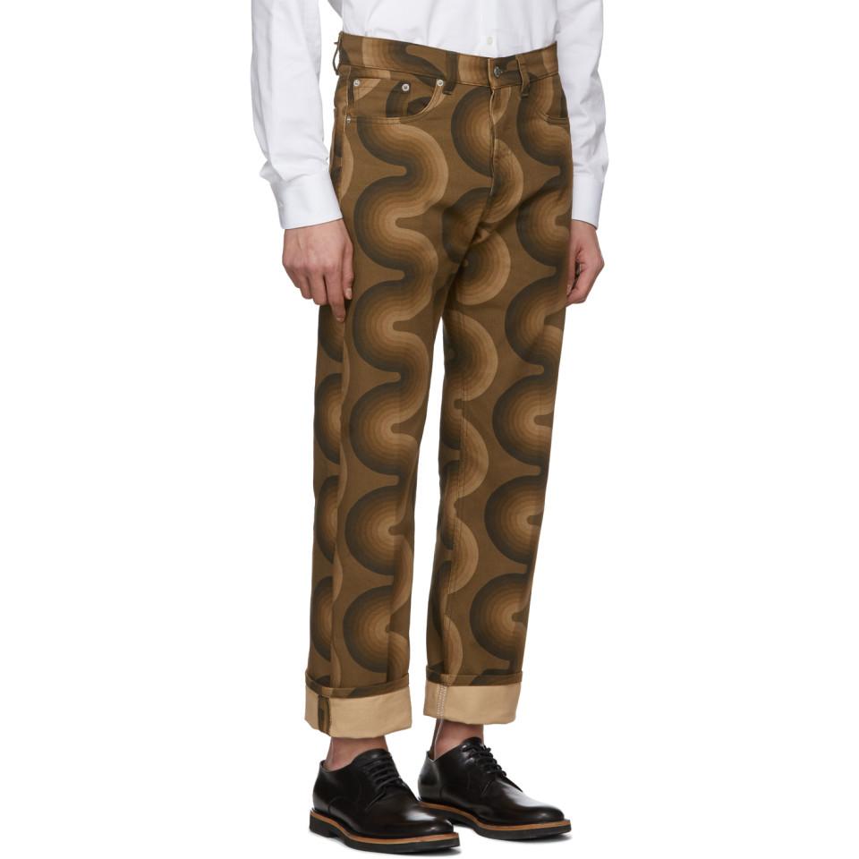 Dries Van Noten Denim Brown Verner Panton Edition Pathard Jeans for Men