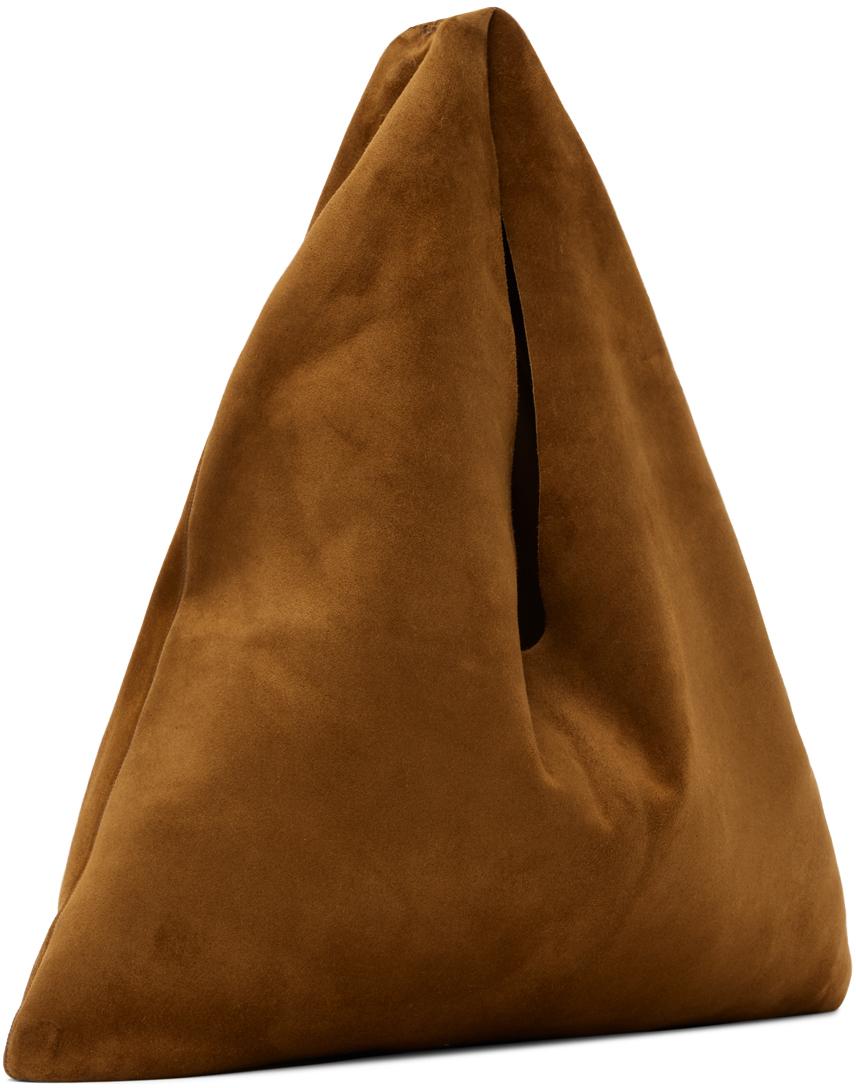 トートバッグ 25ss THE ROW Bindle small brown suede bag Small Bindle Bag Brown in Suede – The Row