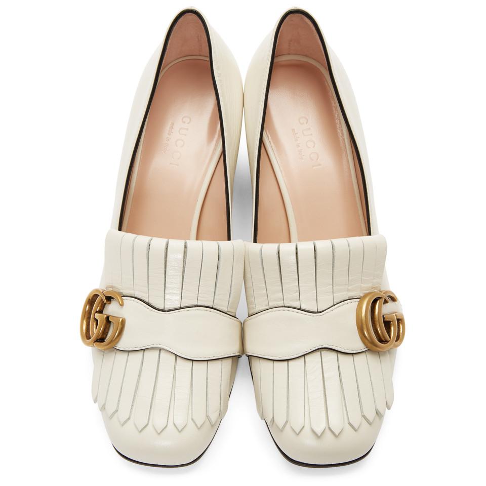 Gucci marmont white shoes outlet