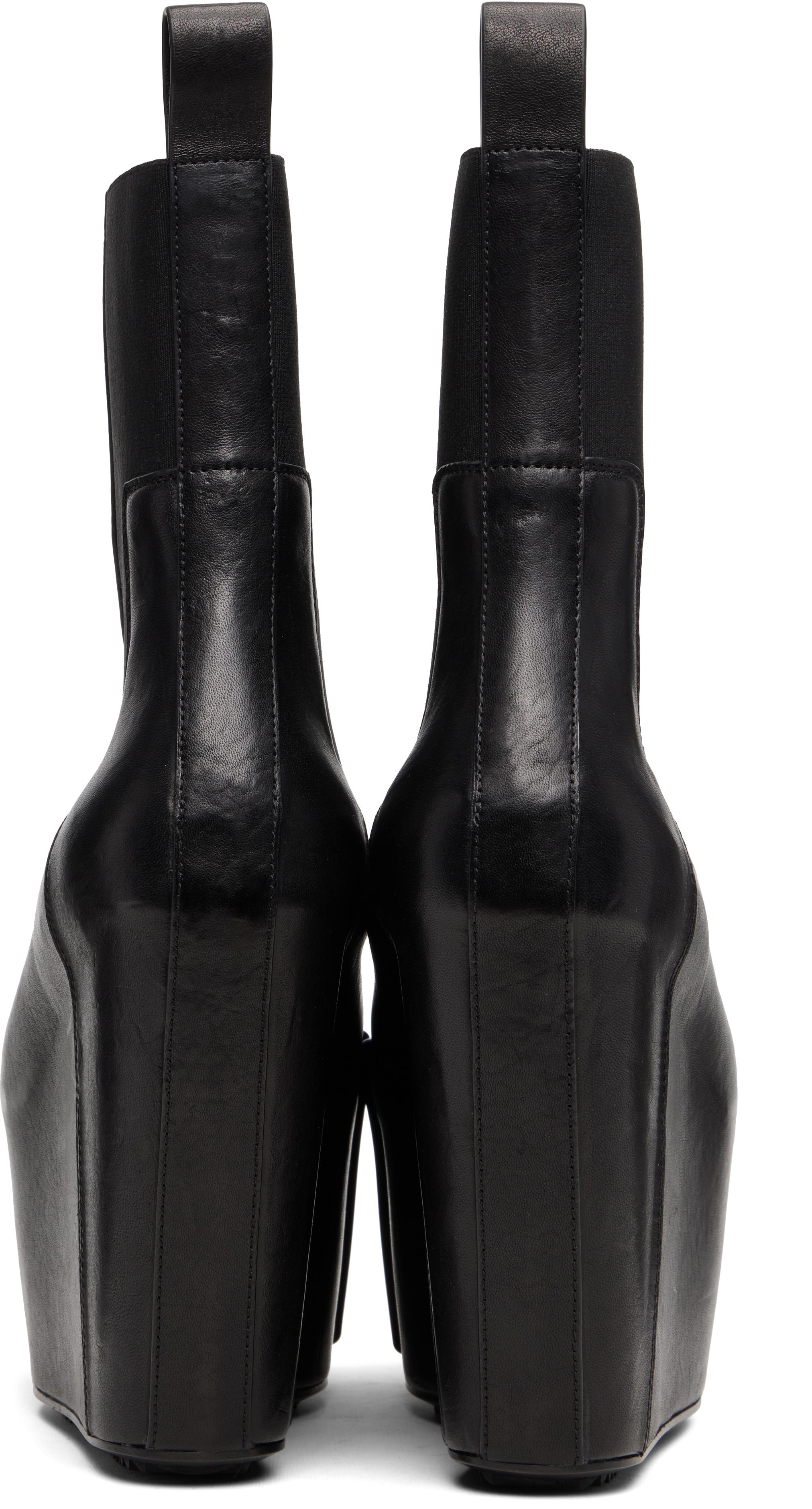 Rick Owens Grilled Wedge Beatle Chelsea Boots in Black for Men