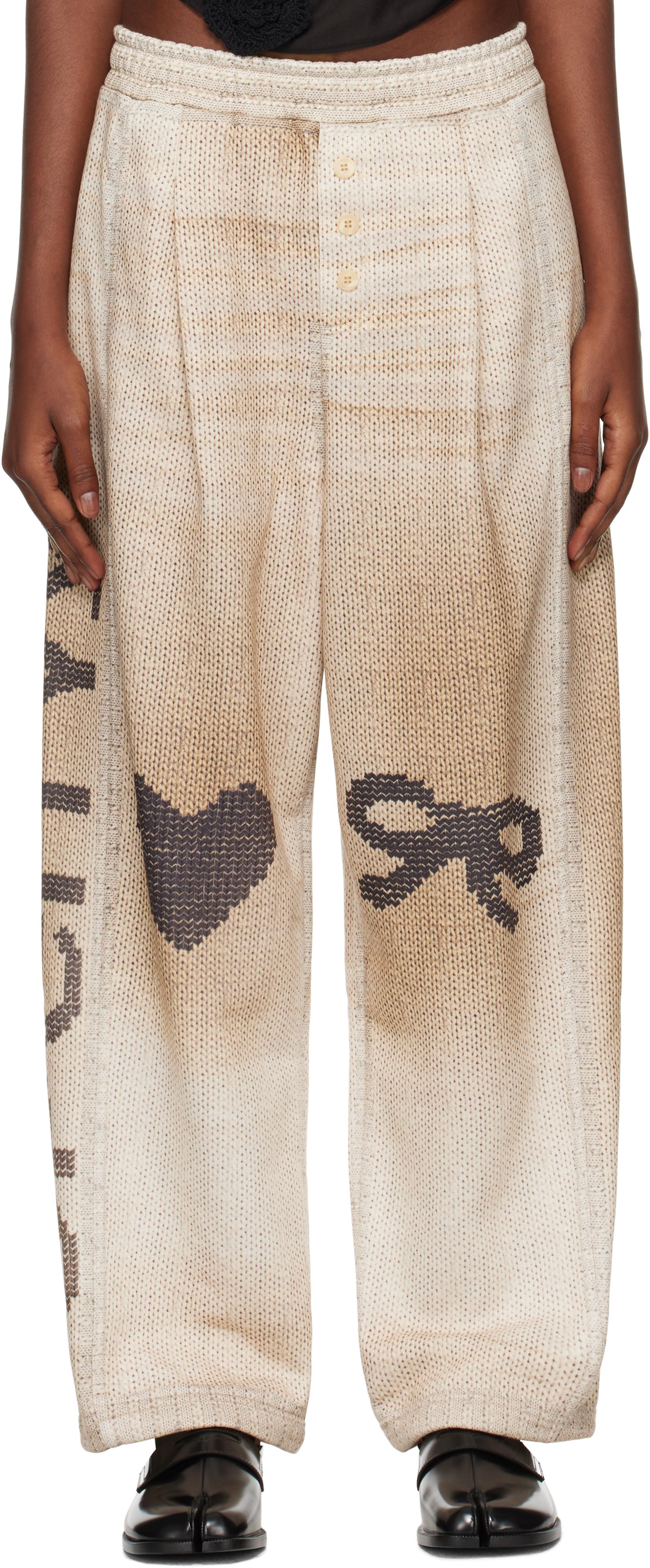 OPEN YY Pet Club Graphic Pajama Lounge Pants in Natural | Lyst