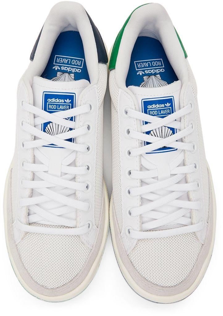 Noah Grey & White Adidas Originals Edition Rod Laver Sneakers for Men | Lyst