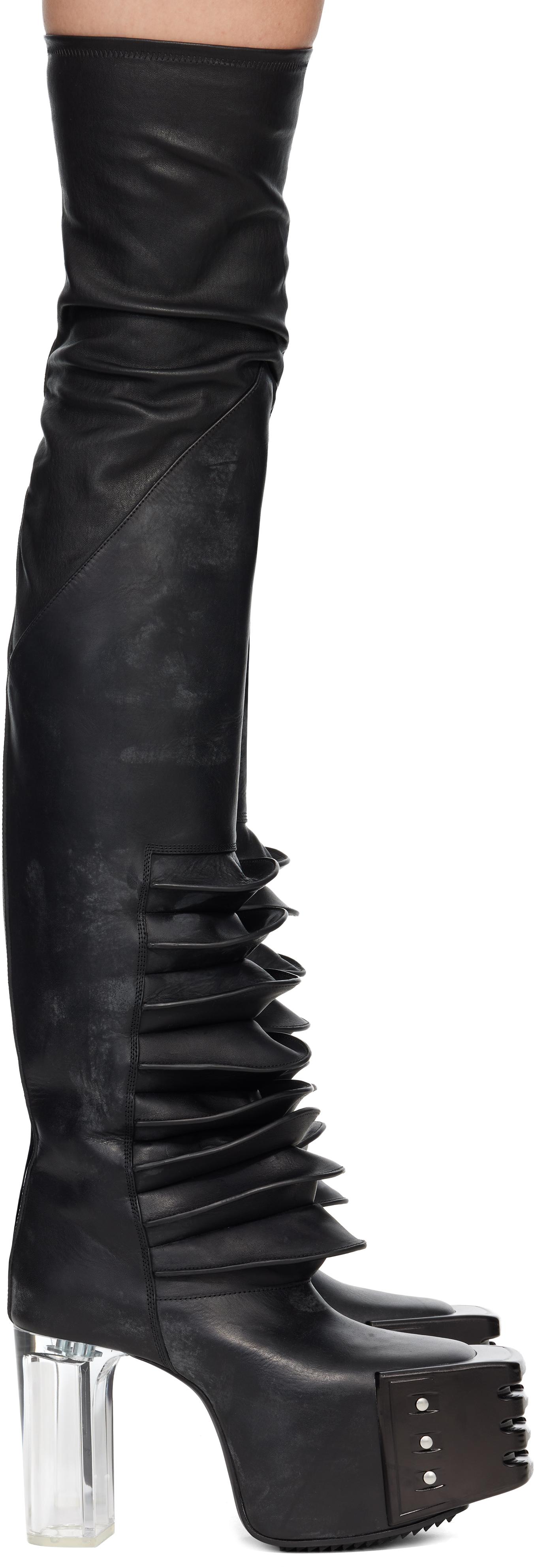 Rick Owens Rhino Grilled Kiss Boots in Brown | Lyst