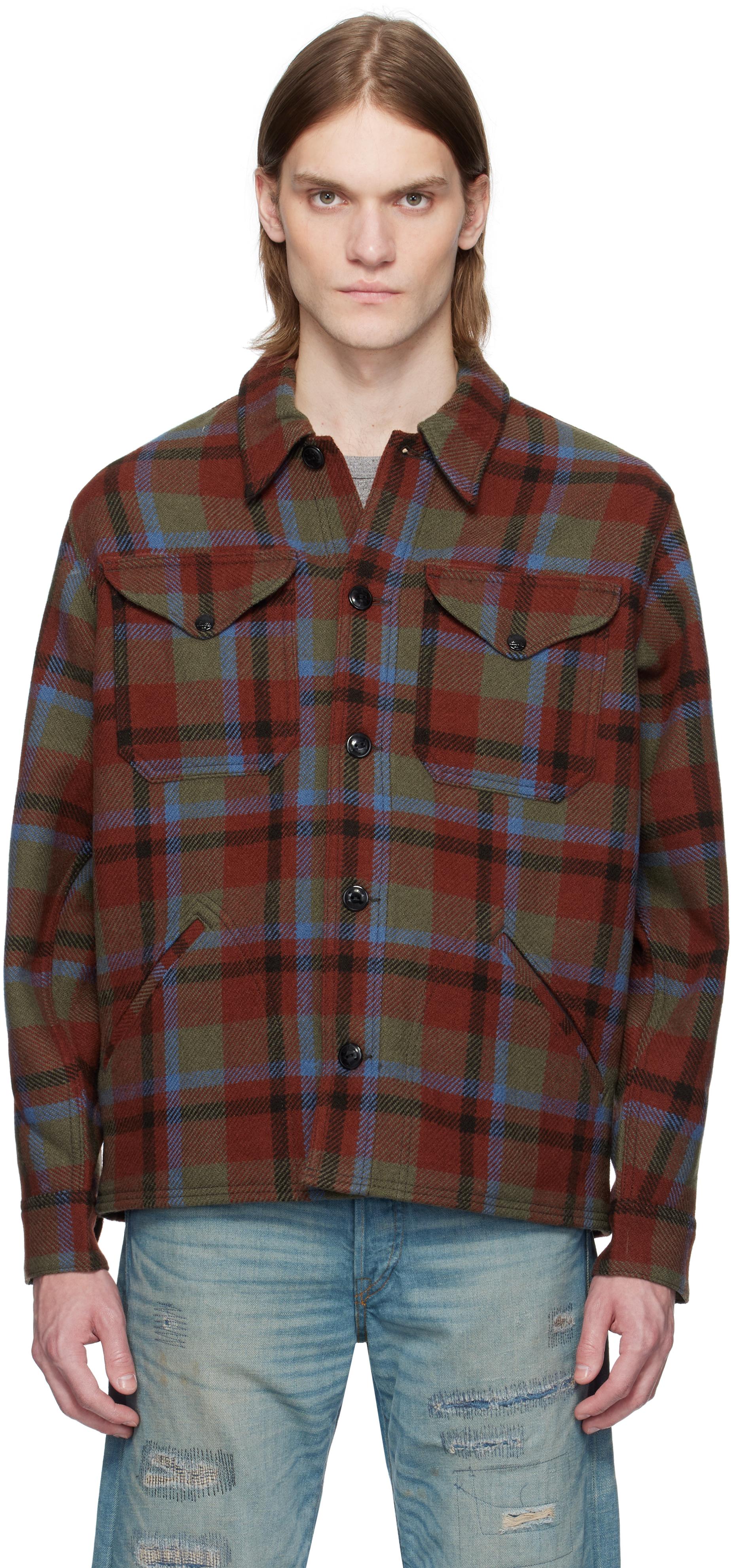 RRL Wool Ace Cruiser Shirt Jacket in Brown for Men | Lyst UK