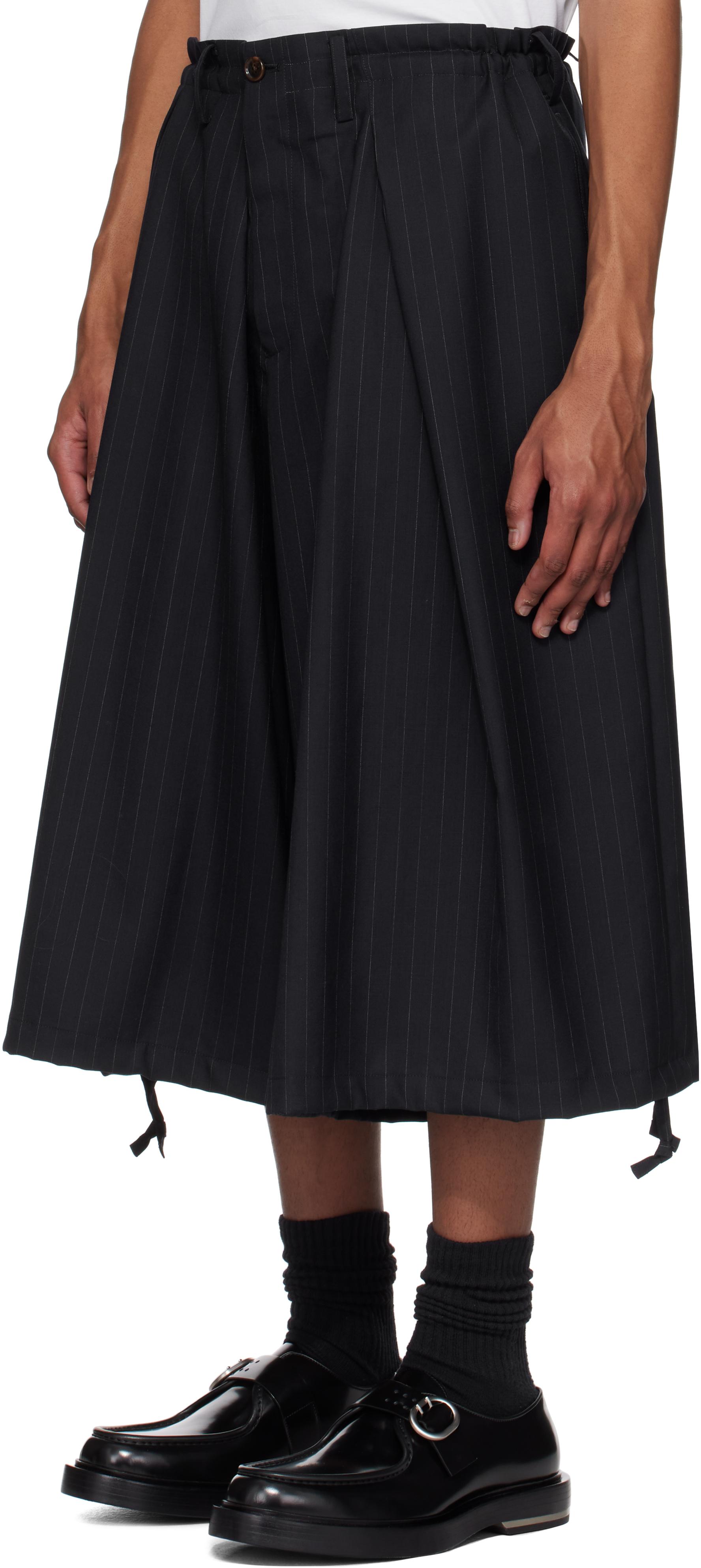 KHOKI Wide-Leg Cropped Shorts in Black for Men | Lyst