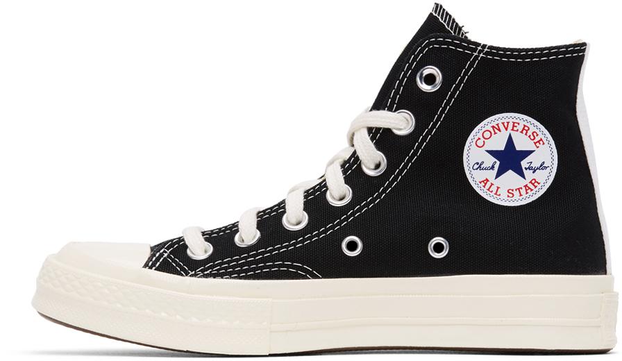 comme des garçons play black converse edition half heart chuck 70 sneakers