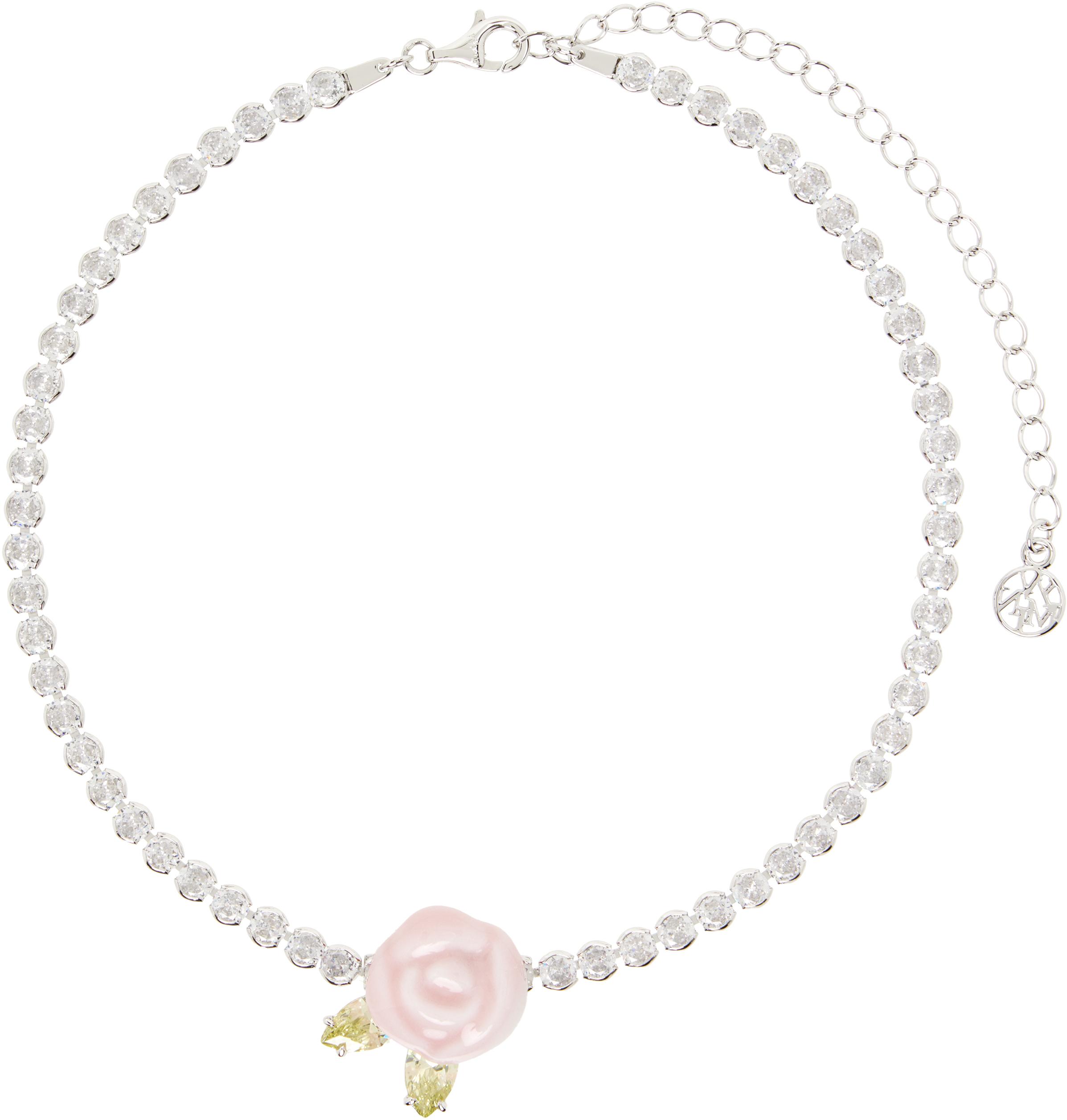 Yvmin: Women's SHUSHU/TONG Rose Necklace- (Pink) | DSML E-SHOP