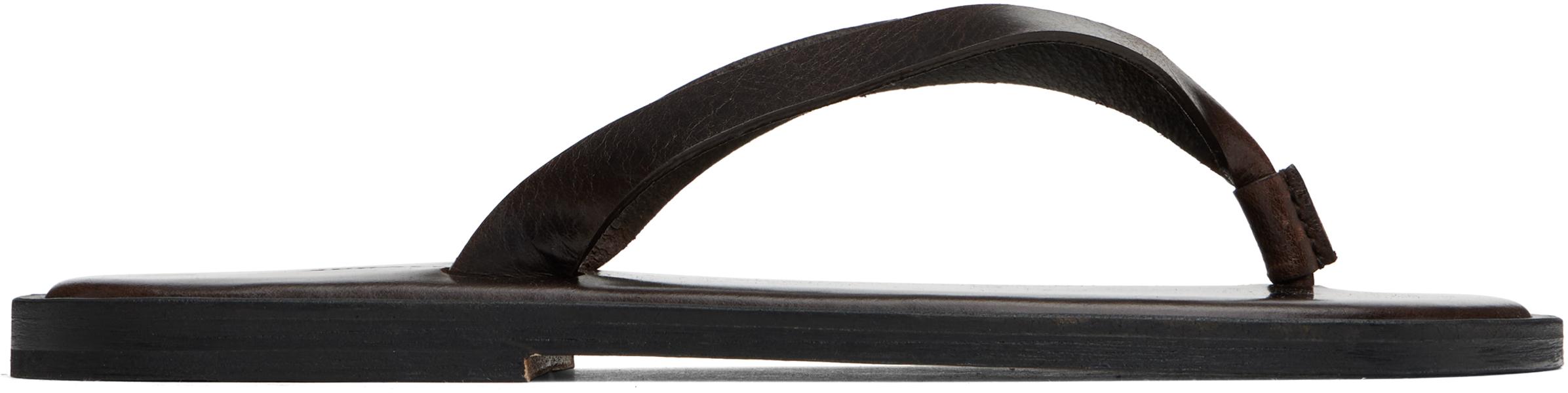 靴 25SS AURALLE LEATHER TONG SANDALS 27cm Auralee Leather thong sandals Auralee
