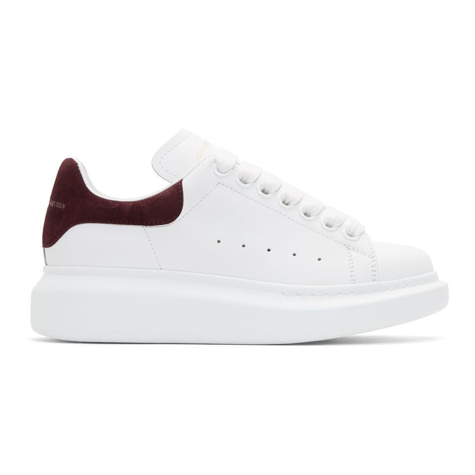 maroon alexander mcqueen trainers