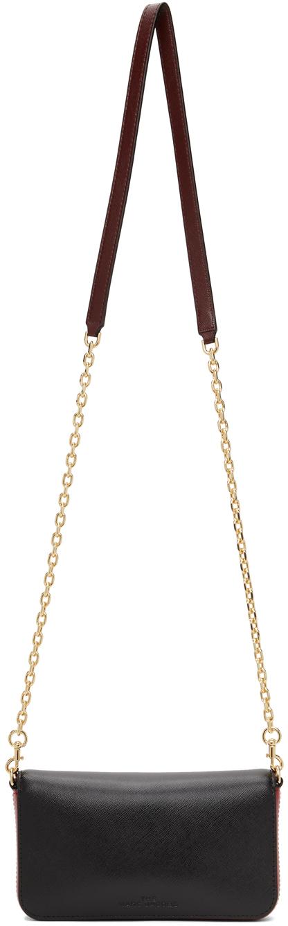 marc jacobs black crossbody gold chain