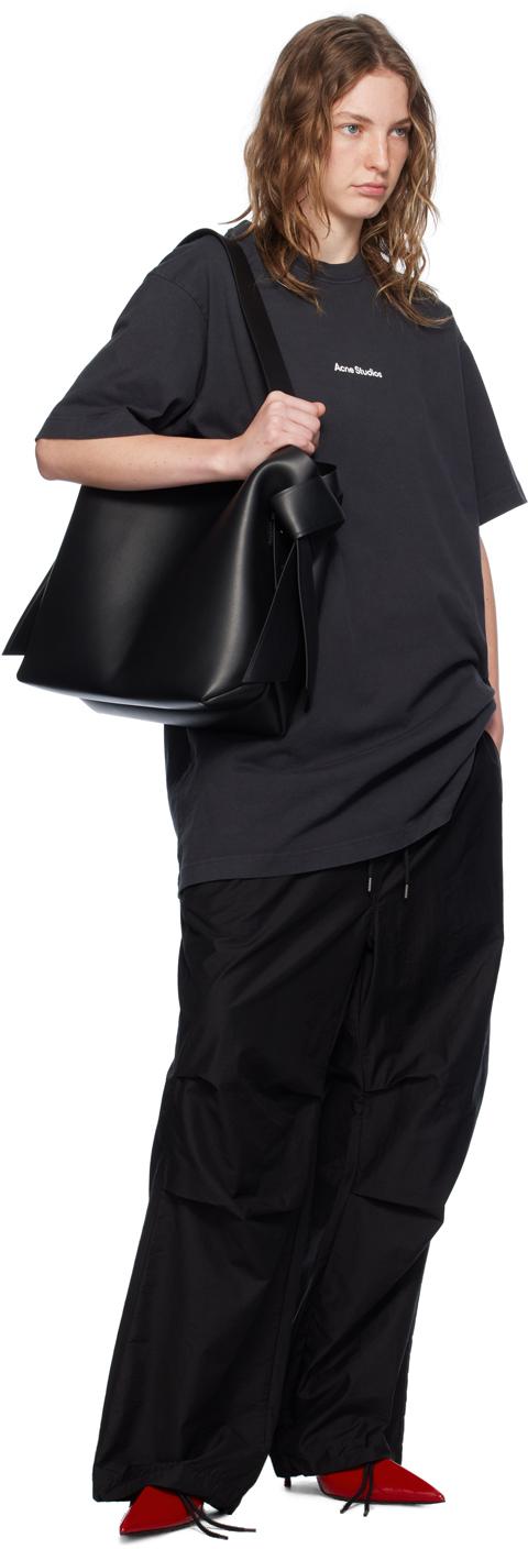 Acne Studios レディース ブラック Tシャツ ミニワンピース ワンピース 