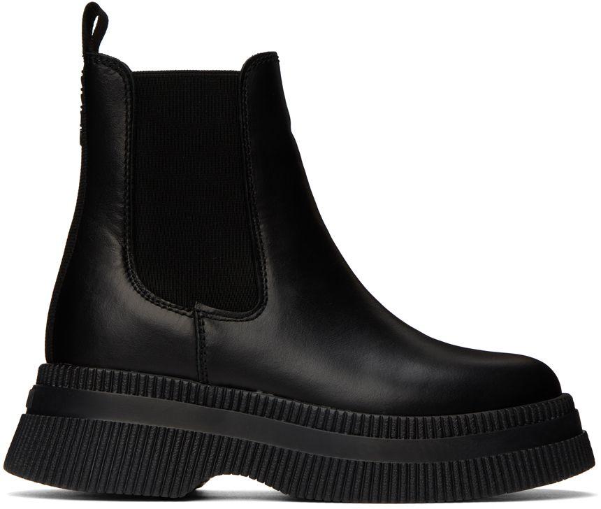 Ganni Black Creepers Chelsea Boots Lyst