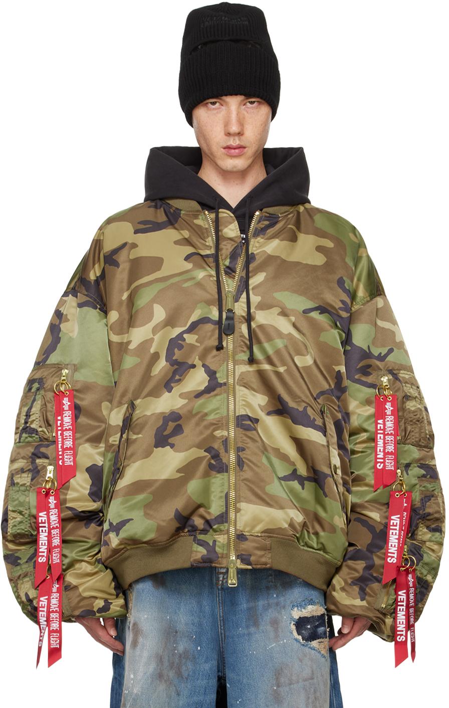 新品 VETEMENTS × ALPHA CAMO Bomber JKT vetements-GREEN-CAMO-Khaki-