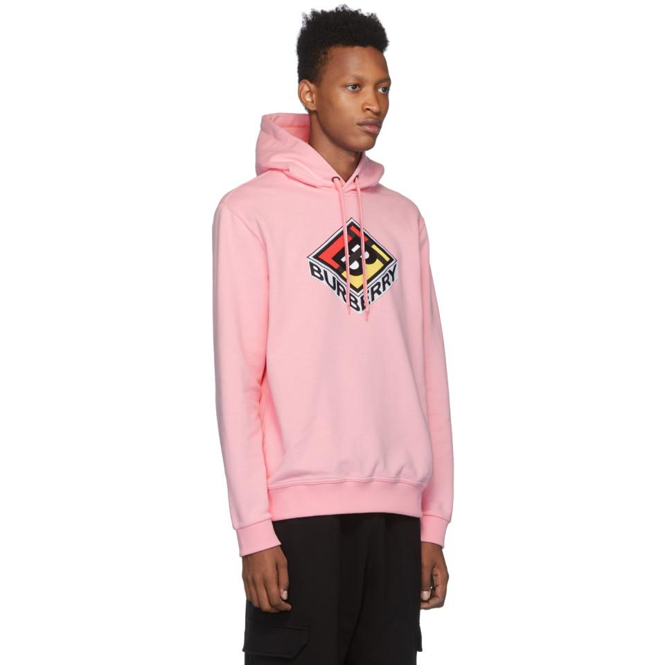 Burberry pink hoodie discount