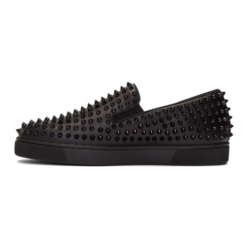 Christian Louboutin Roller Boat Spiked Leather Sneaker in Black for Men -  Save 38% - Lyst