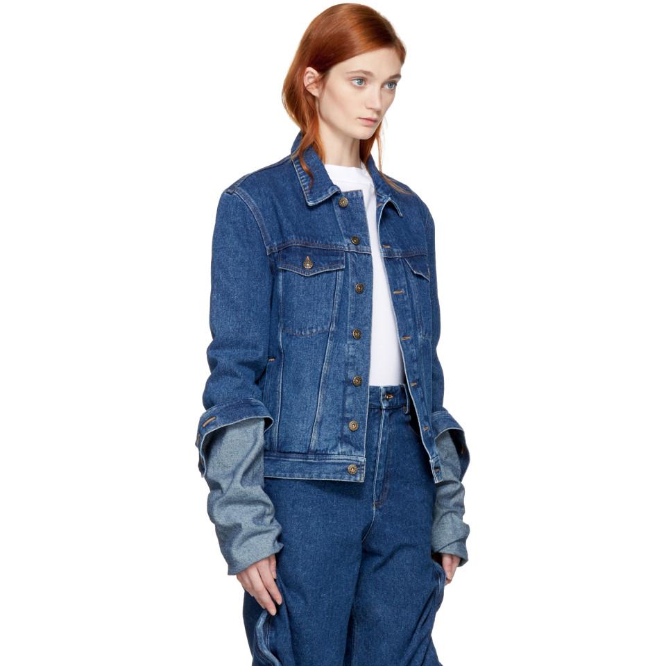 y project denim jacket long sleeves
