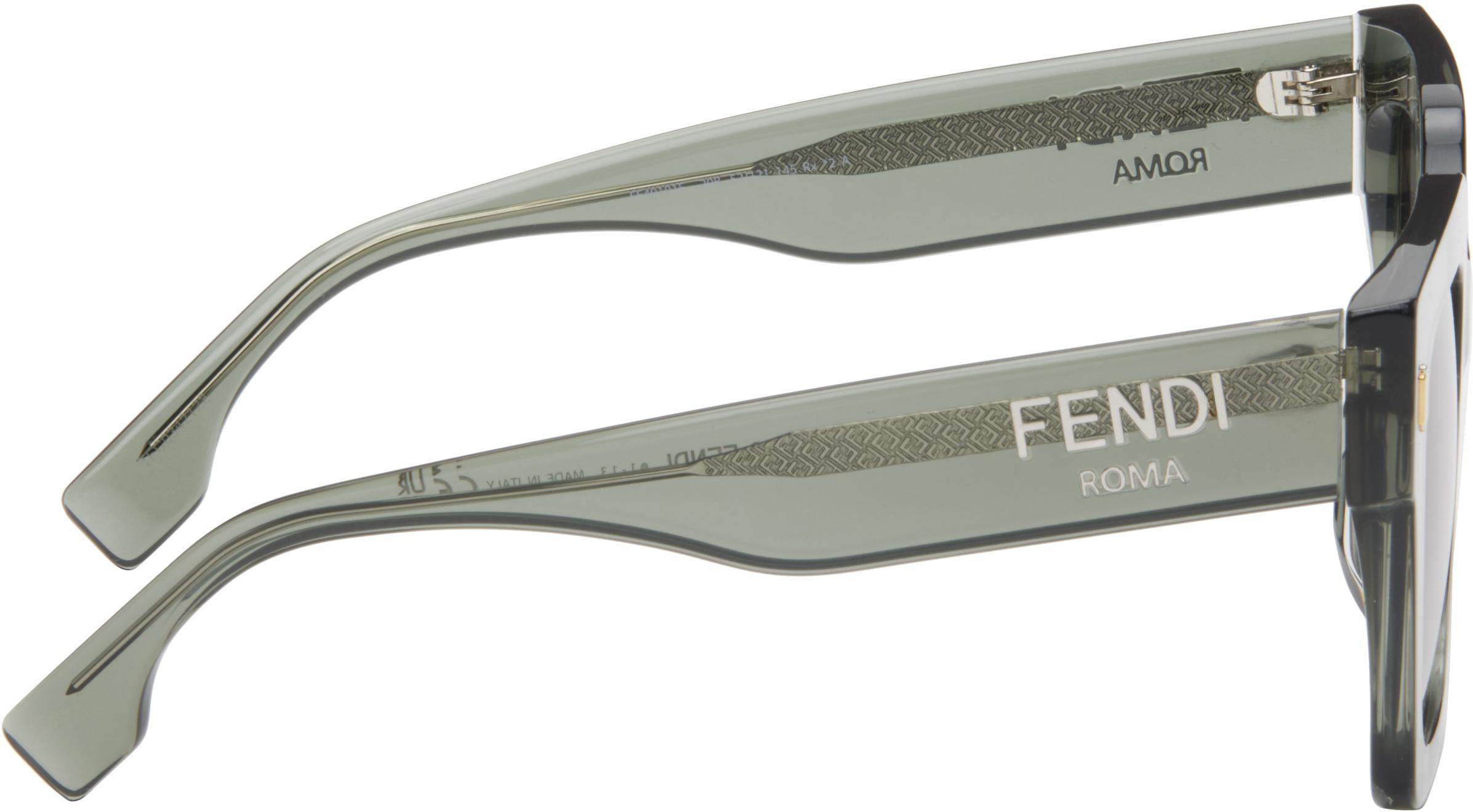 Fendi メンズ ブラック グレー Roma サングラス サングラス