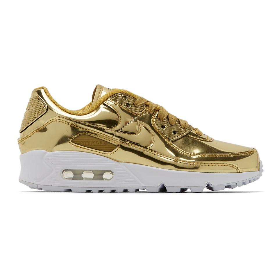 Nike Leather W Air Max 90 Sp in Gold (Metallic) | Lyst