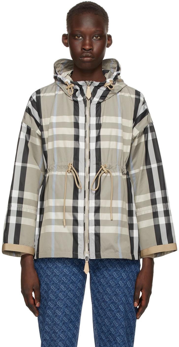 【BURBERRY】 VINTAGE CHECK MOTIF BACTON JACKET BURBERRY Bacton Checked Hooded Shell Jacket in