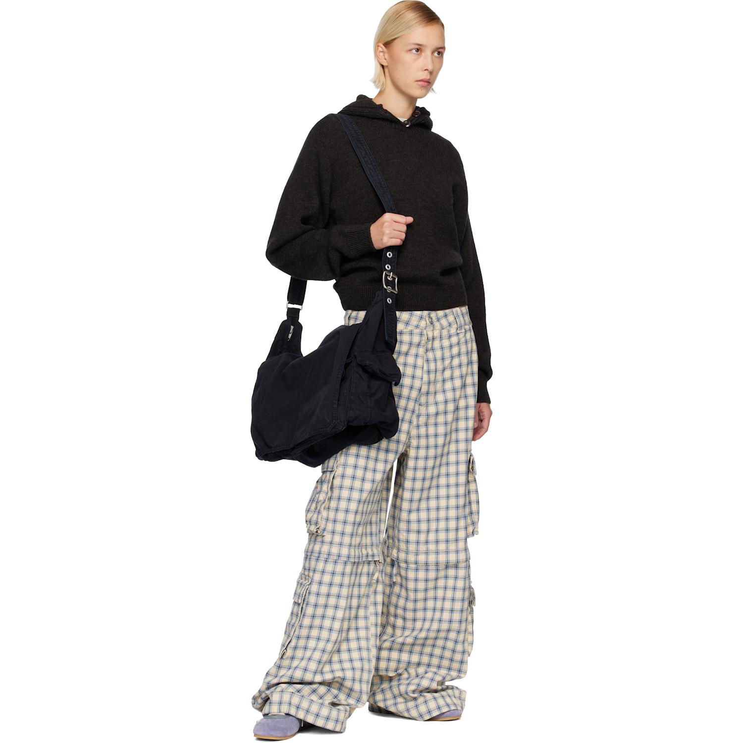 ERL Twill Cargo Bag in Black | Lyst