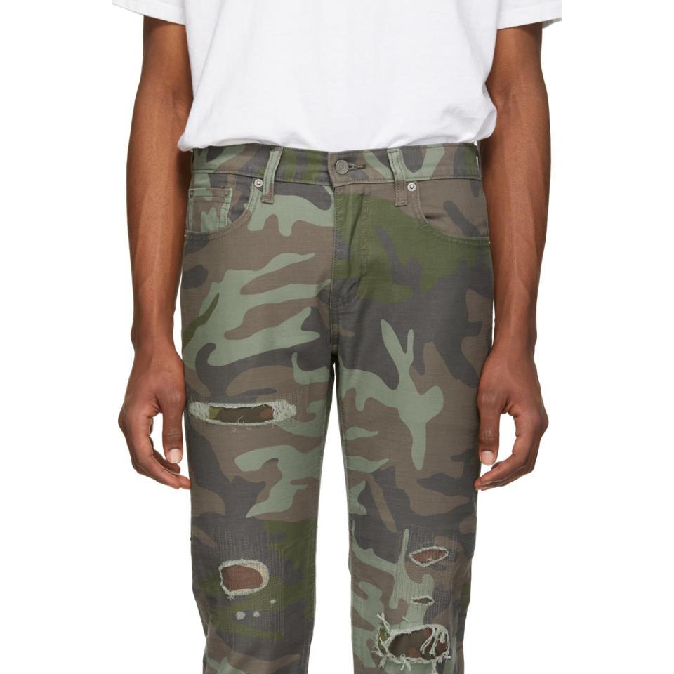 Levi's Green And Brown Camo Hi-ball Roll Jeans for Men | Lyst
