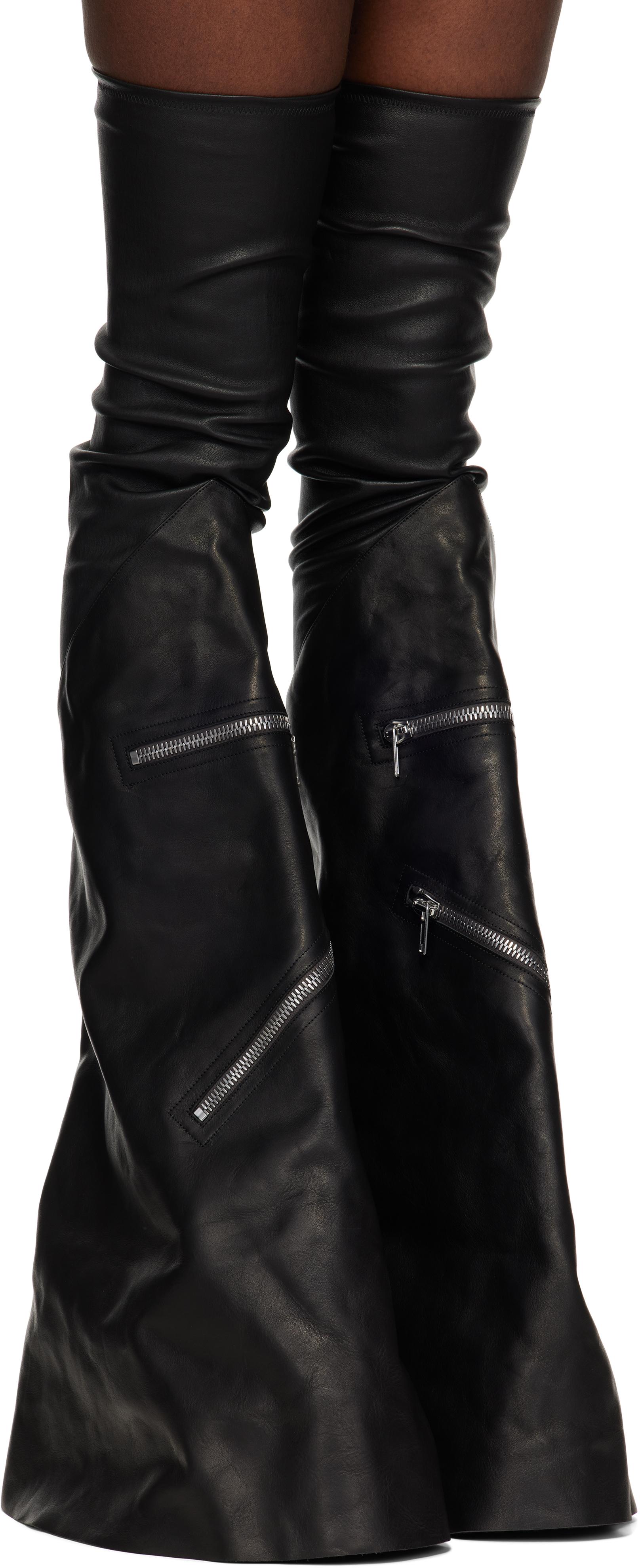 Rick Owens Porterville Cargowedge Boots in Black for Men | Lyst
