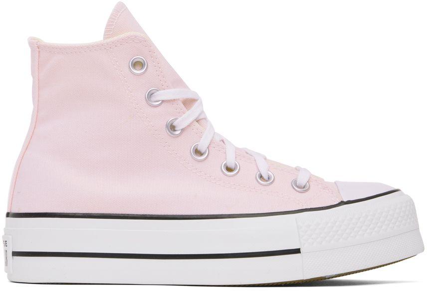 Converse Pink Chuck Taylor All Star Lift Platform Sneakers in Black | Lyst