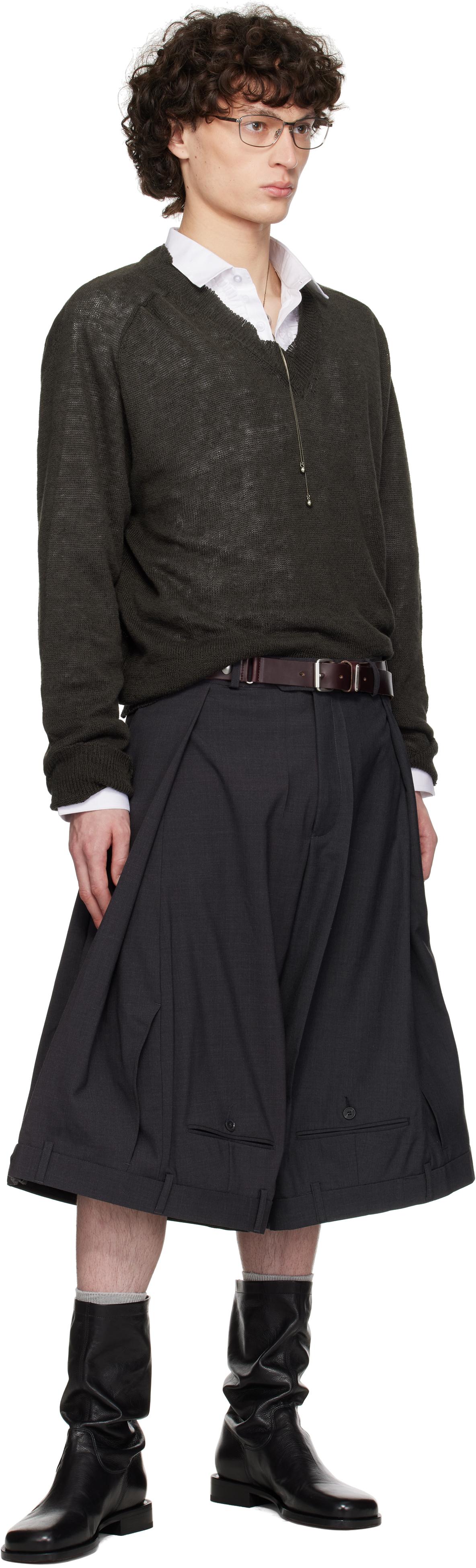 HODAKOVA Upside Down Wide Trouser Shorts in Black for Men | Lyst UK