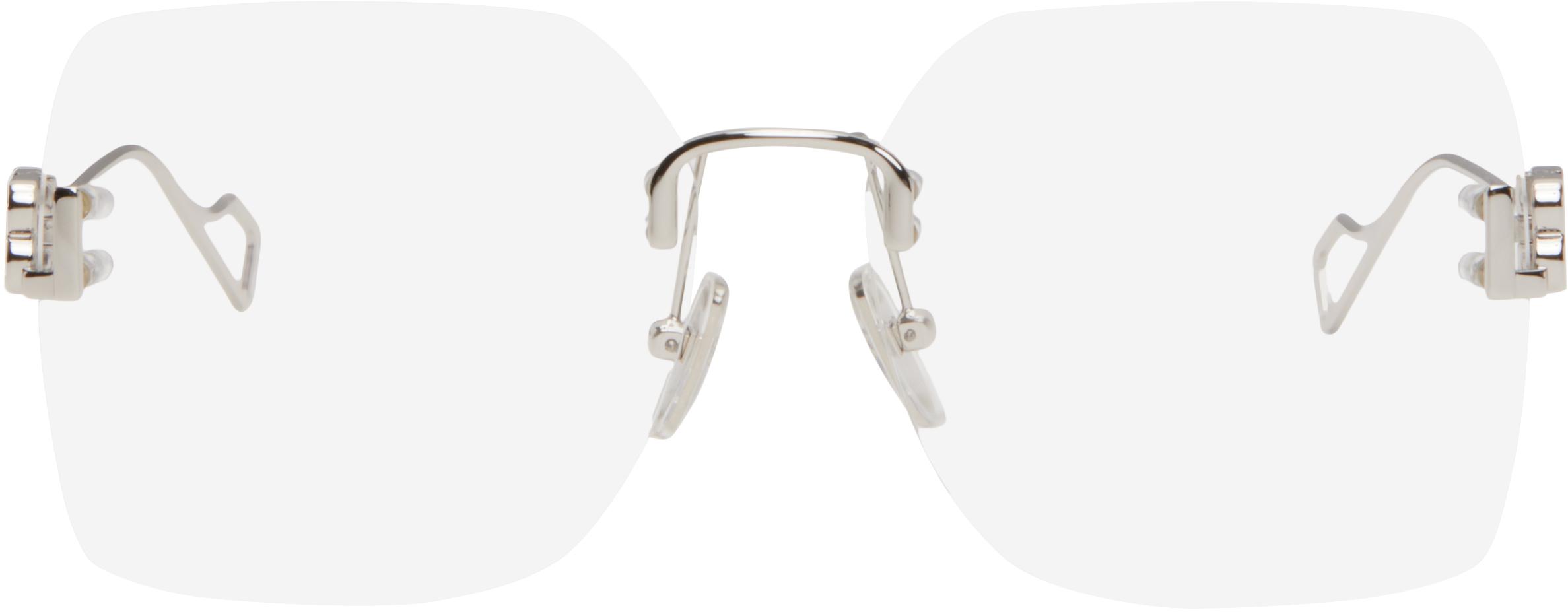 Balenciaga シルバー リムレス メガネ ブラック | Lyst