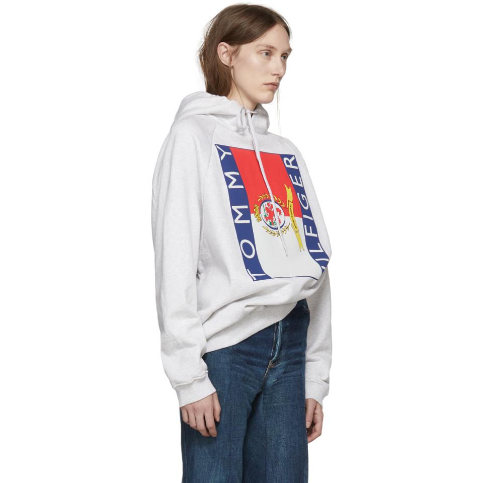 vetements x tommy hilfiger hoodie grey