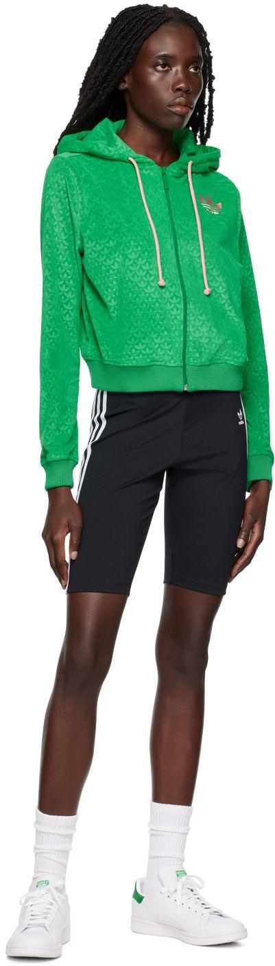 Women's green adidas tracksuit top sales